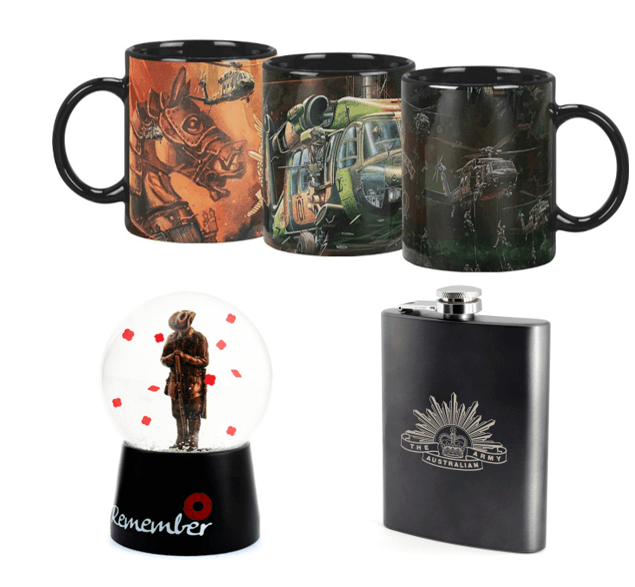 A group of mugs and flasksDescription automatically generated