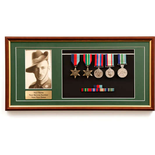 Medal Picture Display Frame with Green Mat Board
