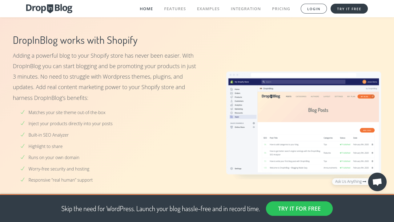 Add multiple blogs to Shopify: DropInBlog for Shopify