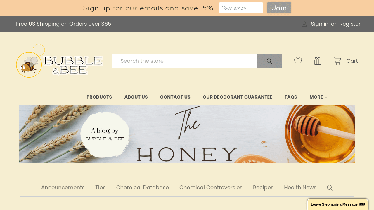 bigcommerce blog examples: Bubble and Bee
