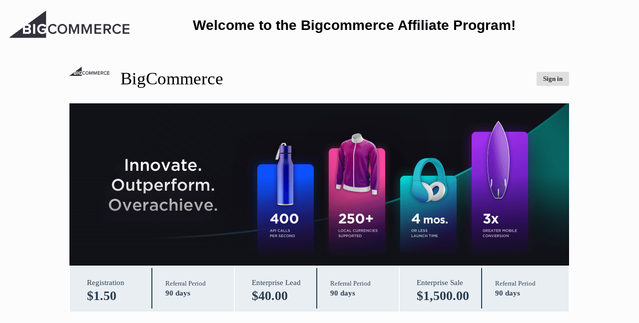 Bigcommerce affiliate program earnings