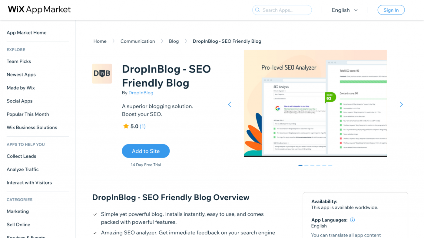 How to Create a Blog on Wix DropInBlog Listing Wix App Market