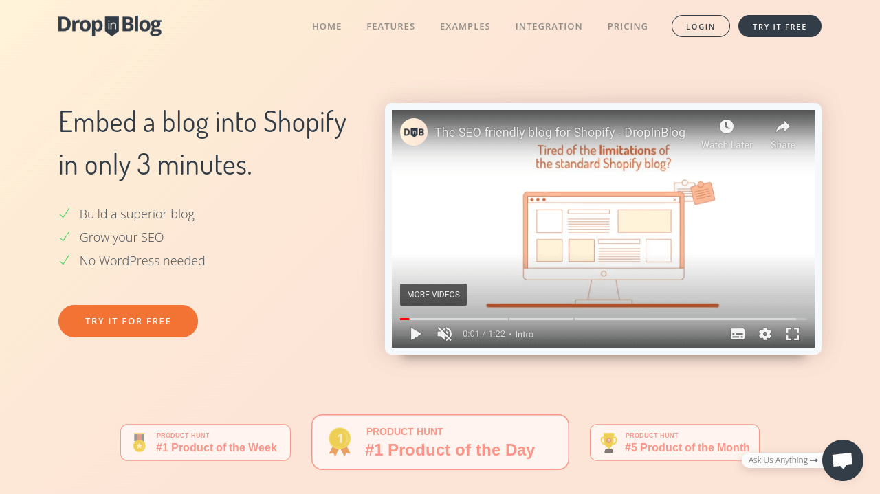Show related posts on Shopify: DropInBlog for Shopify