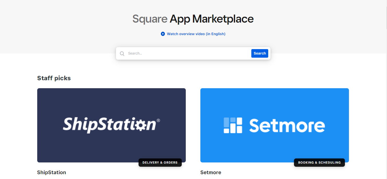 Square online website builder app marketplace