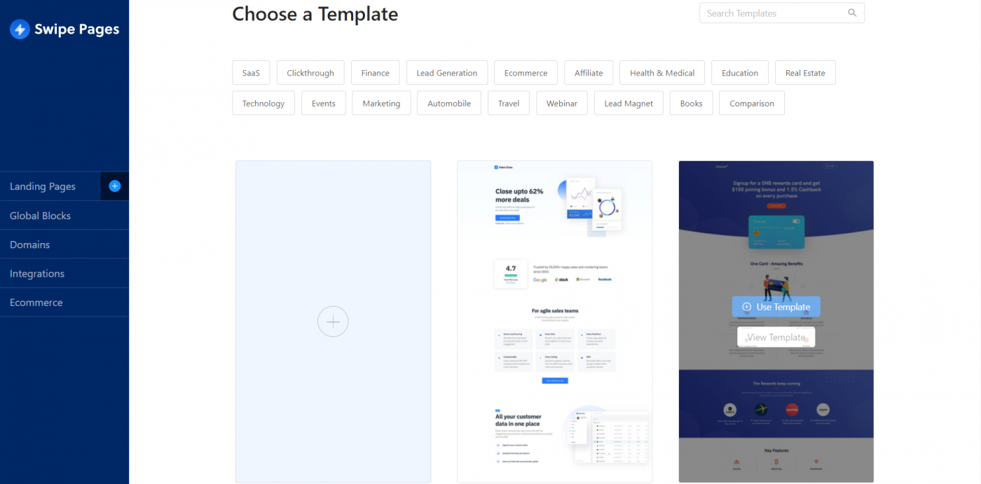 Swipe Pages templates