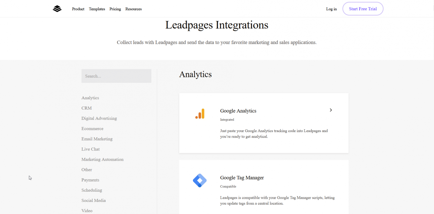 Leadpages integrations