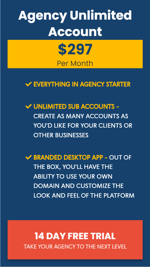 HighLevel Agency Unlimited Account Freelancer plan