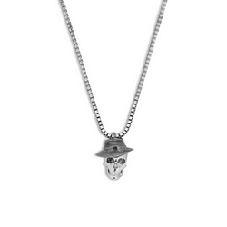 Gangster Skull necklace in stainless steel