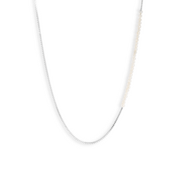 Rhodium plated sterling silver Poseidon necklace with white pearls