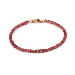 Precious Stone bracelet with ruby in 18k rose gold