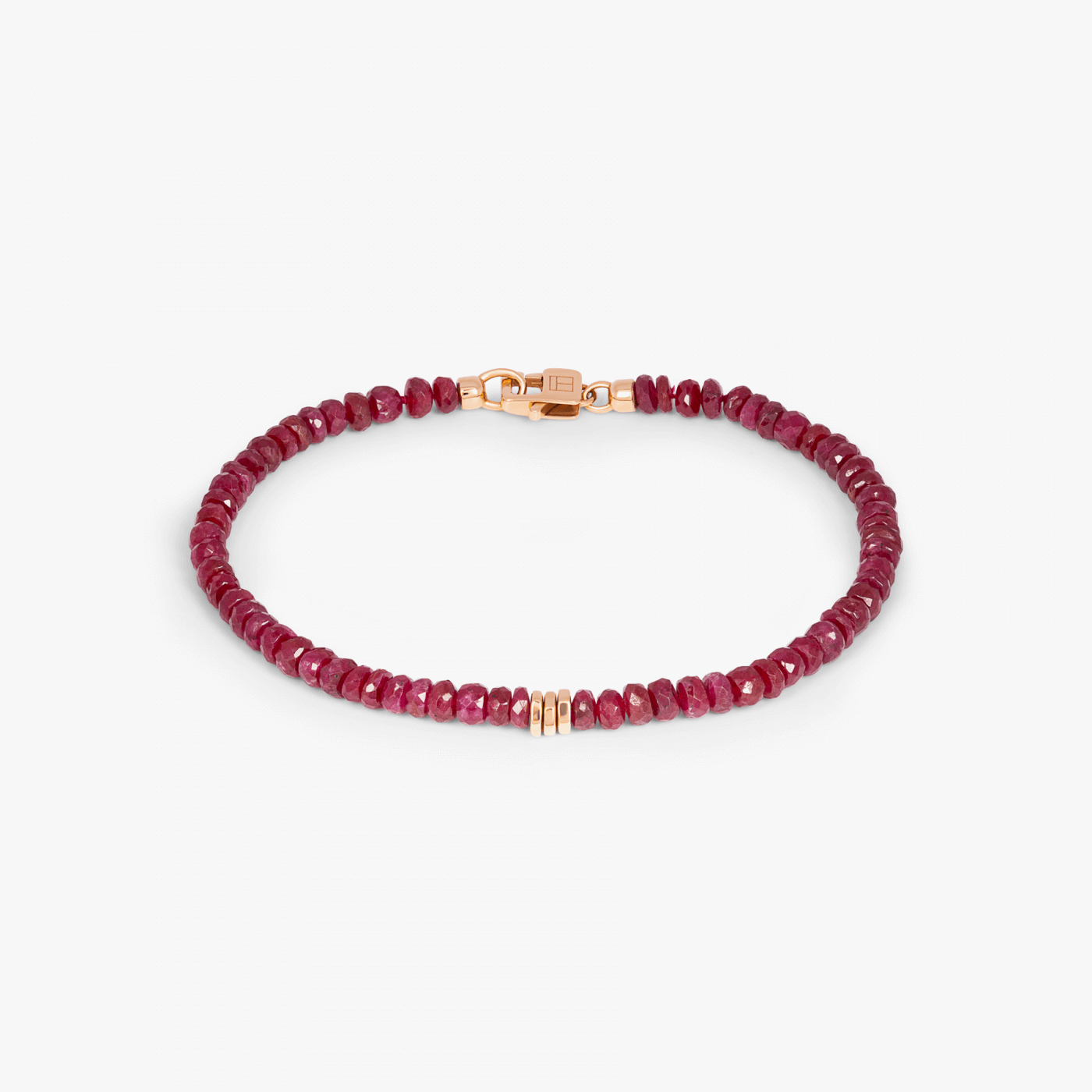 Precious Stone bracelet with ruby in 18k rose gold