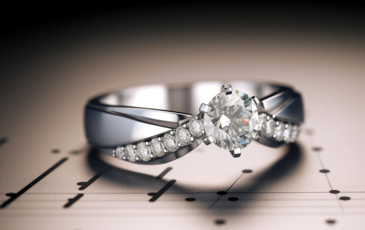 Is a diamond worth its price - image of a diamond ring on a graph