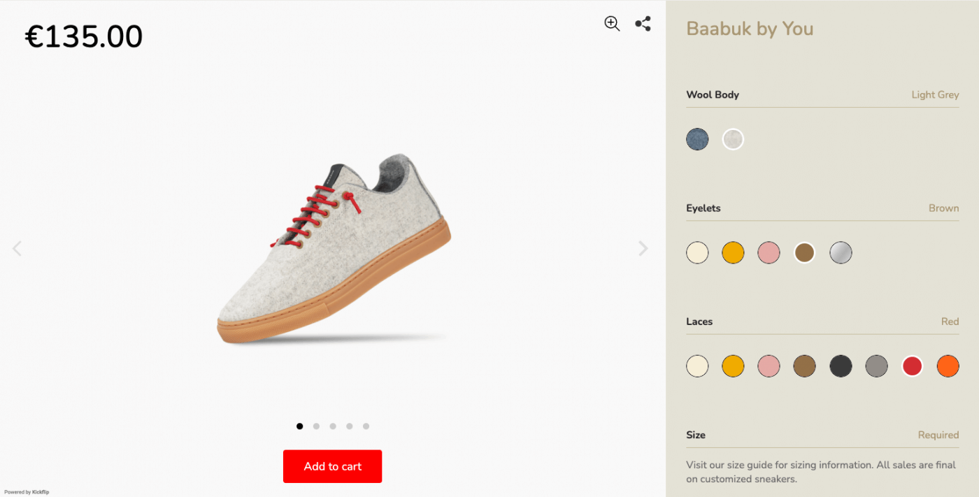 Baabuk Shoes Customizer