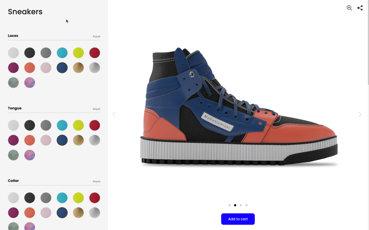 Sneaker Customizer App