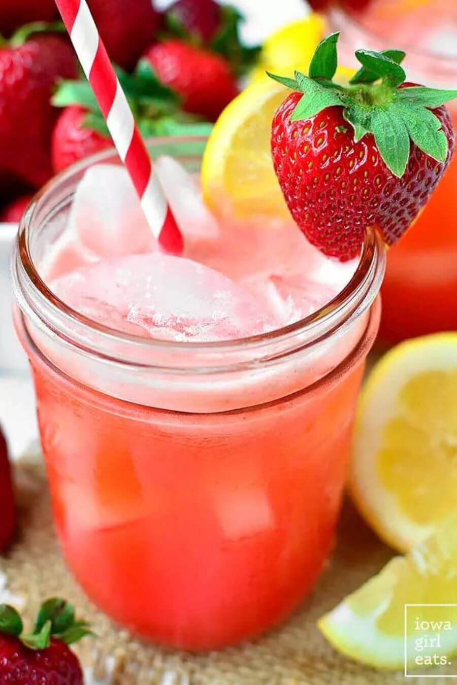 Strawberry Coconut Water Lemonade