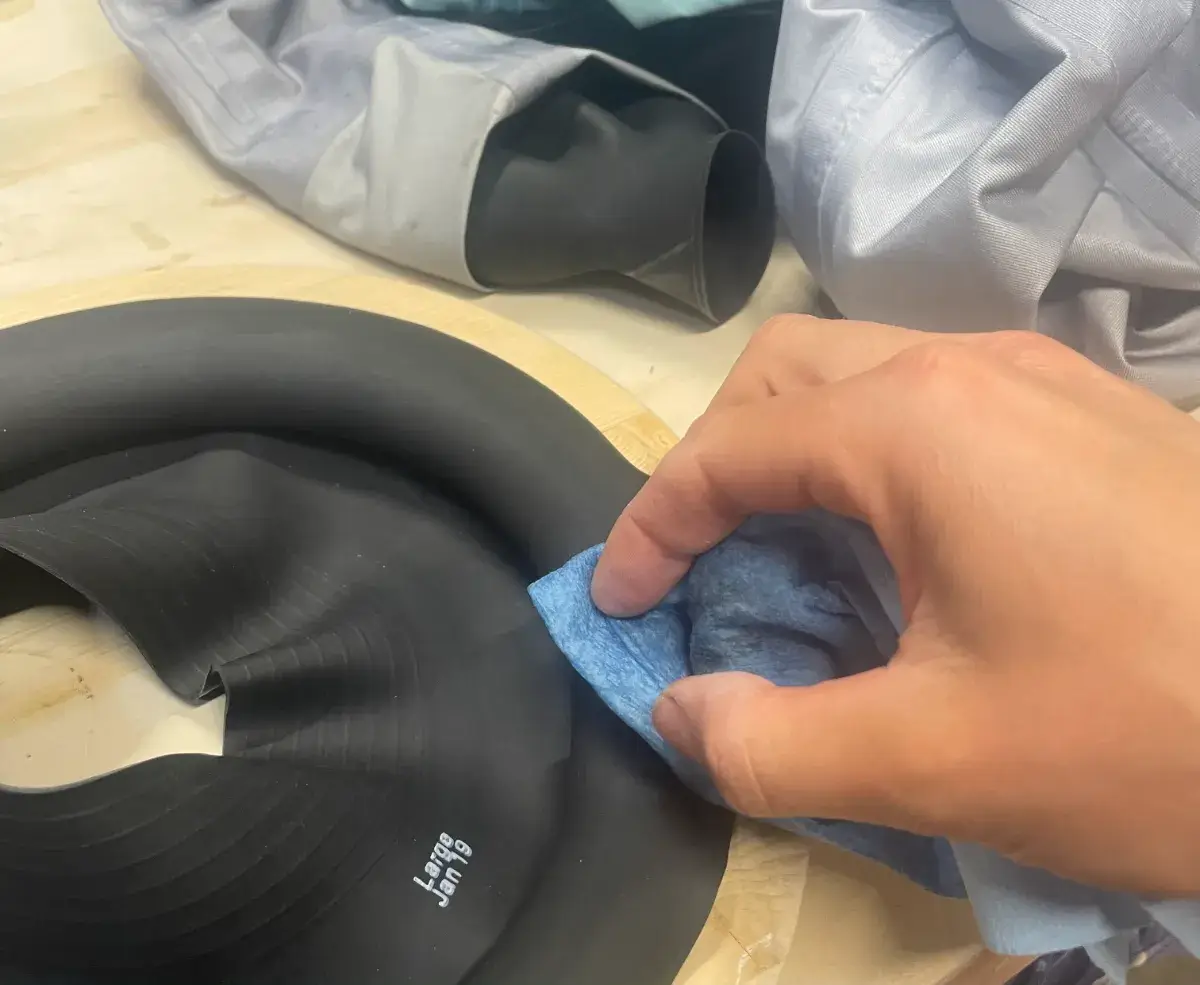 neck gasket drysuit repair cleaning
