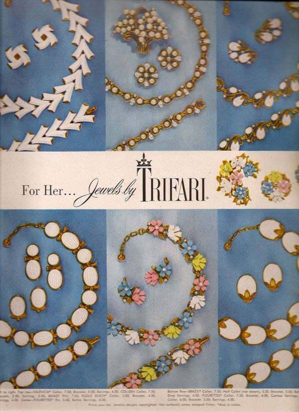 Trifari Jewelry Styles, 1956