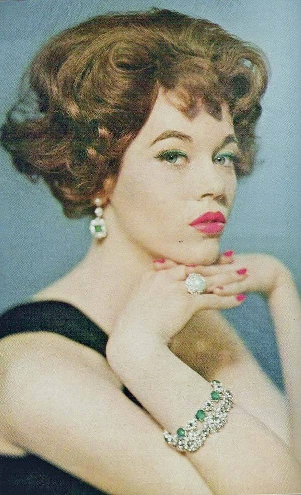 Jane Fonda is wearing Trifari Jewelry, Vogue, 1959