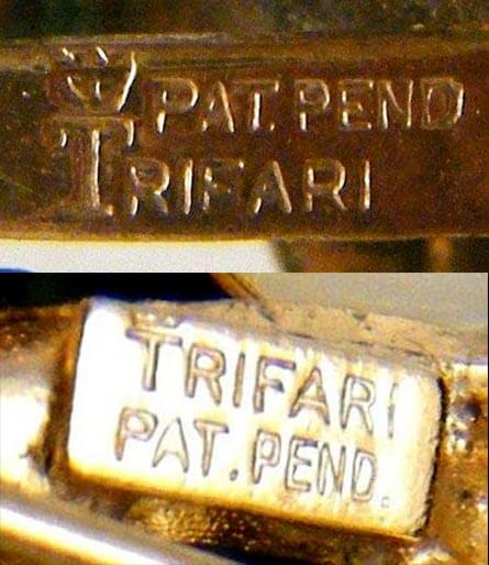 Trifari Crown Pat Pend Signature Vintage Jewelry Mark