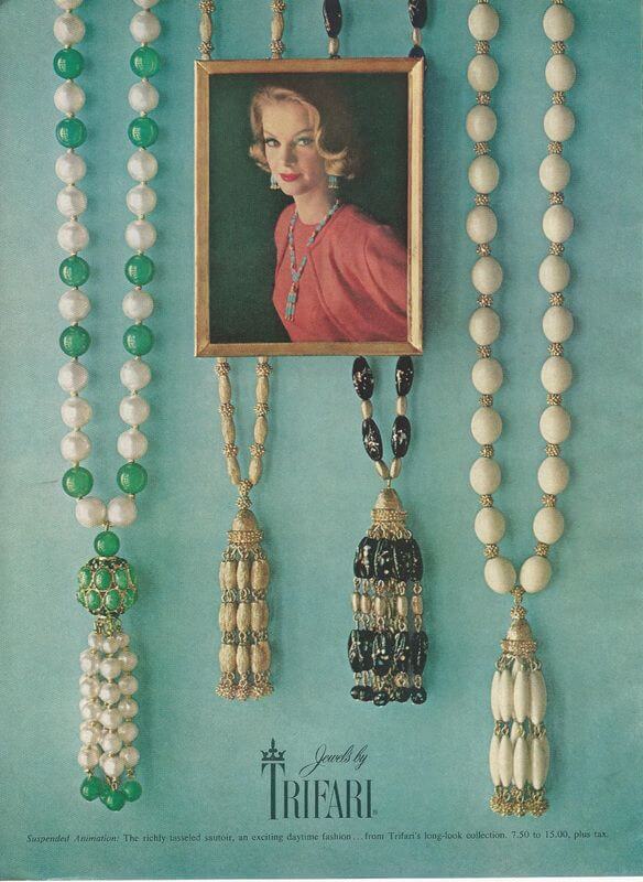 Trifari Necklaces Vintage Ad
