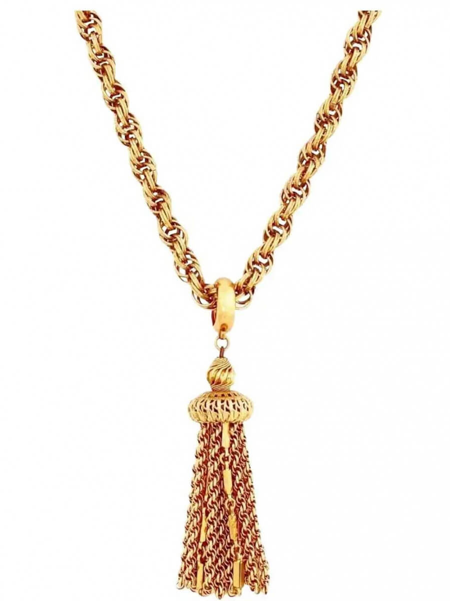 Monet Jewelry Gold Tassel Necklace