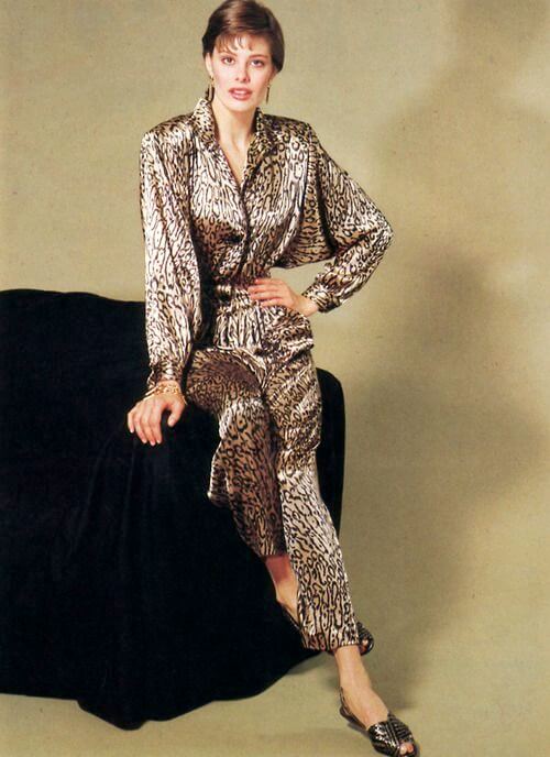 80s Fashion - Leopard Print Jumpsuit - Frances Henaghan, Vogue US, 1986. Photography by Nancy Ney