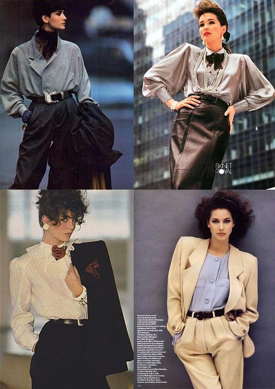 80s fashion power suits
