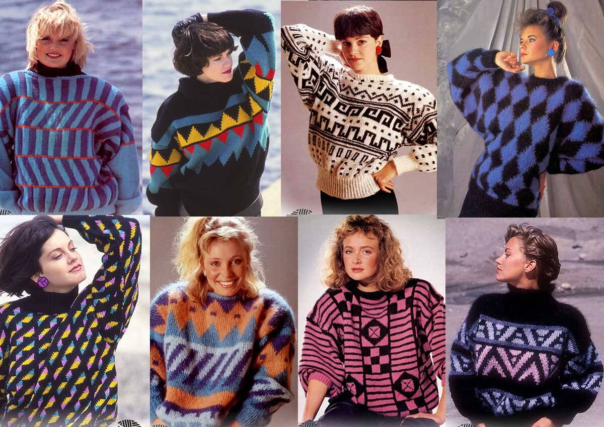80s sweaters graphic pattern