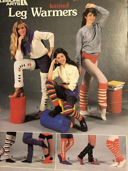 80s fashion trends knitted leg warmers