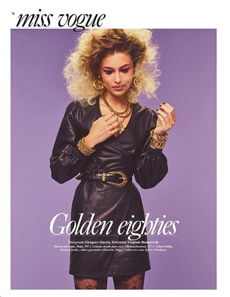 80s Jewelry Grace Elizabeth takes a trip back to the 1980’s for Vogue Paris‘ August 2019 issue.