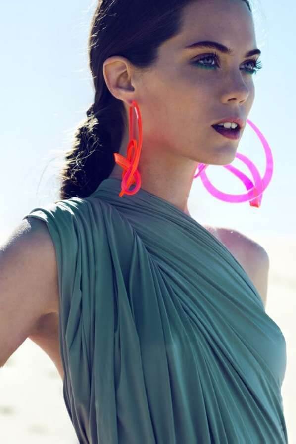 Alexandra Blak 80s jewelry neon earrings