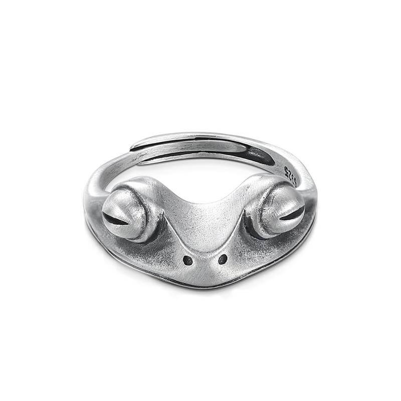 925 sterling silver frog ring