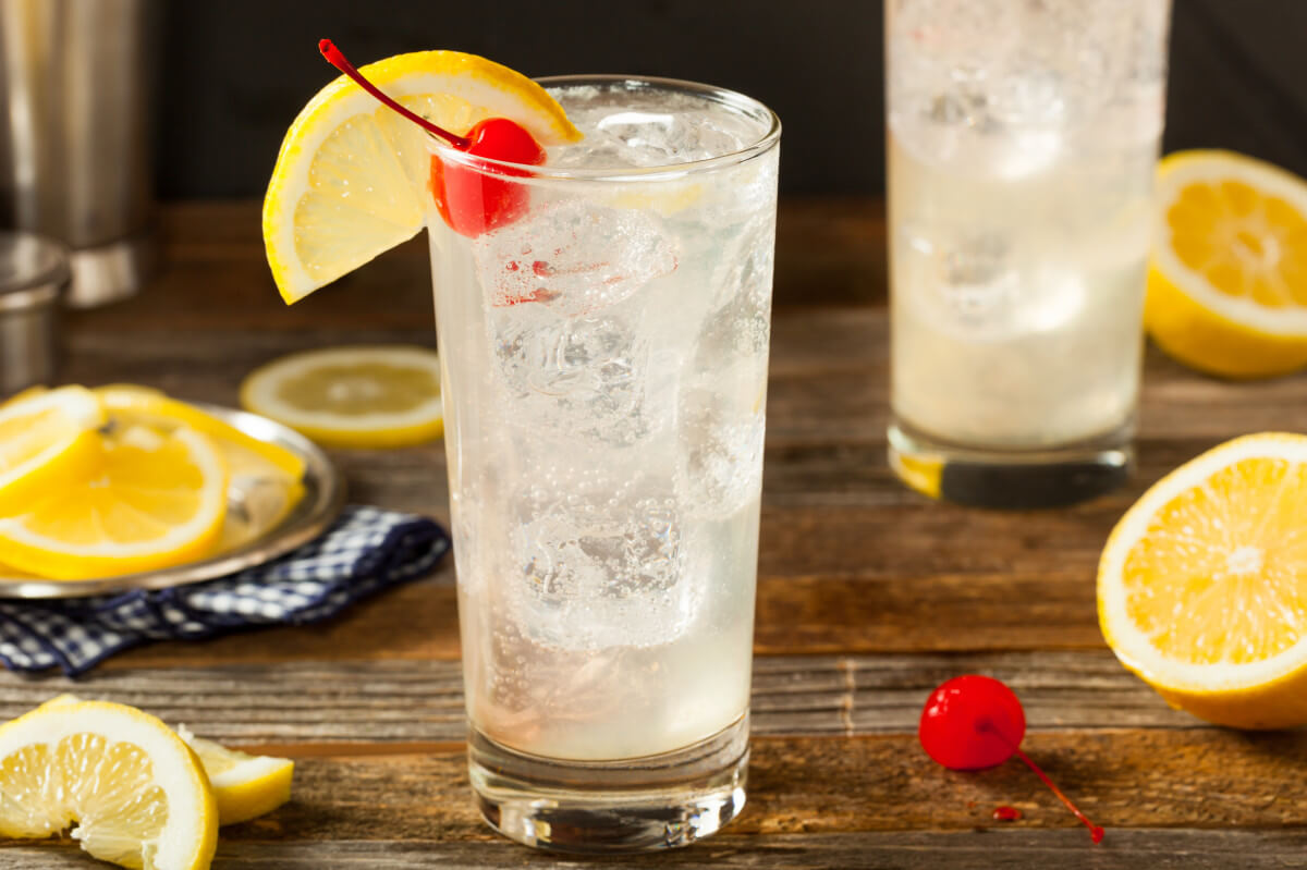 whiskey collins cocktail