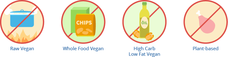 different vegan diets 