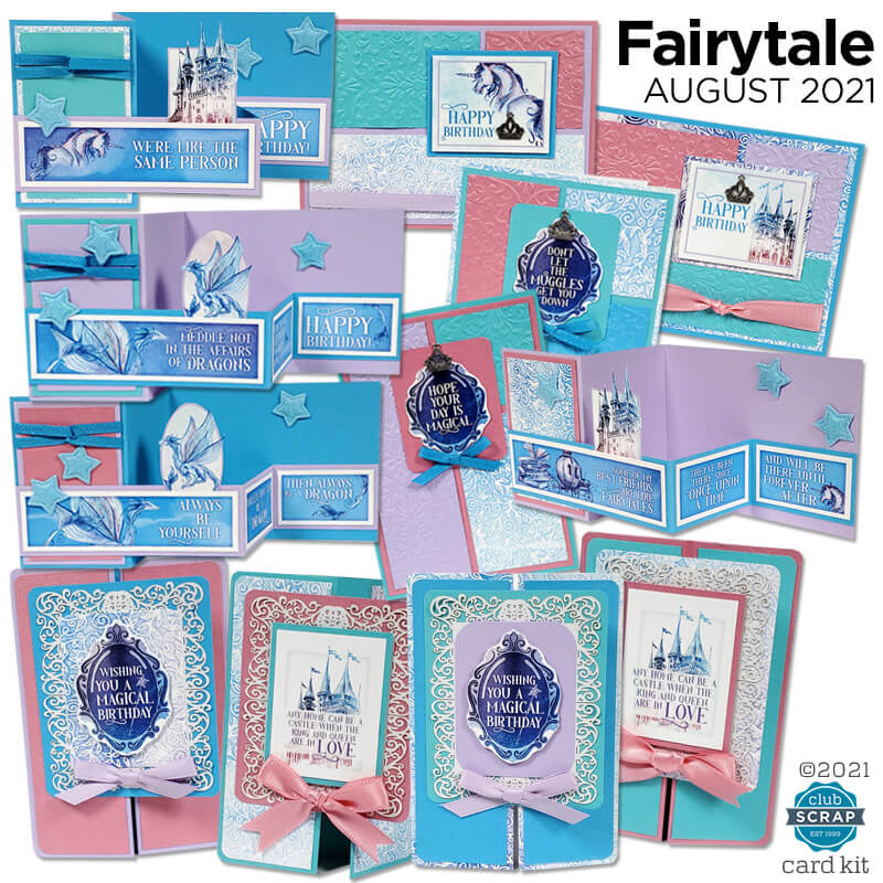 Fairytale Card Kit by Club Scrap #clubscrap #efficientcardmaking