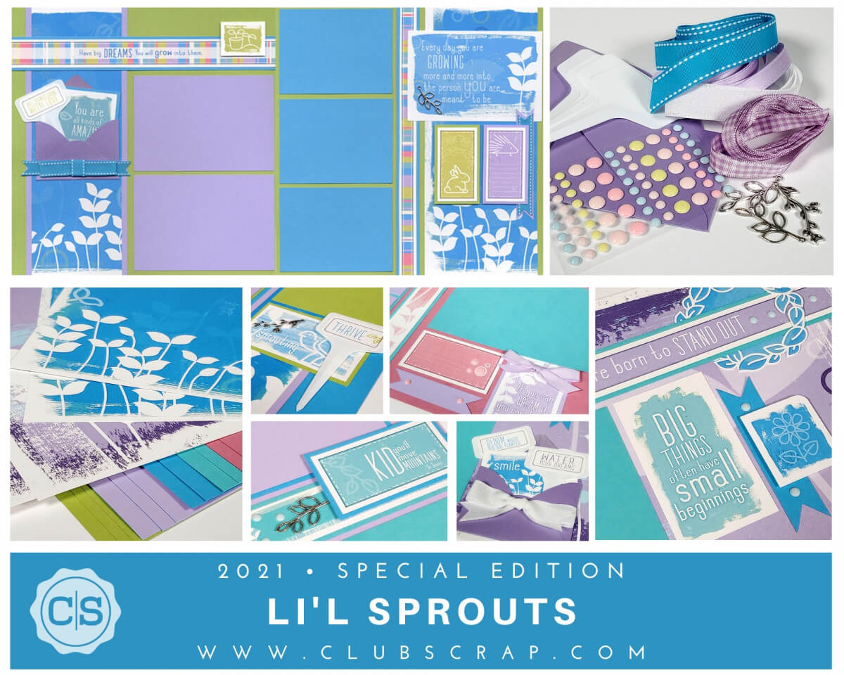 Li'l Sprouts Page Kit by Club Scrap #clubscrap #efficientscrapbooking