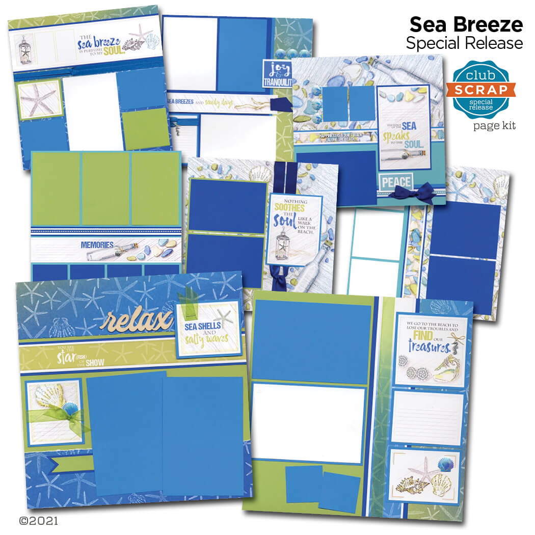 Sea Breeze Page Kit by Club Scrap #clubscrap