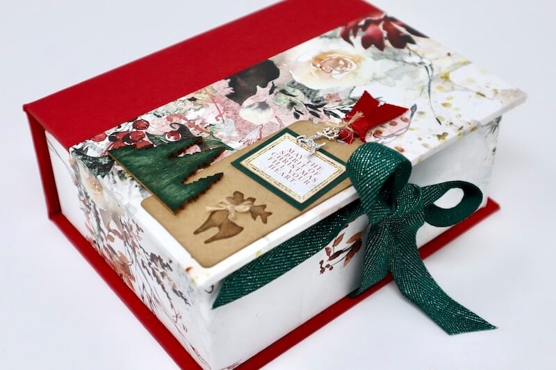 Christmas Drop Spine Box Woodland Christmas Page Kit #clubscrap #project #christmas
