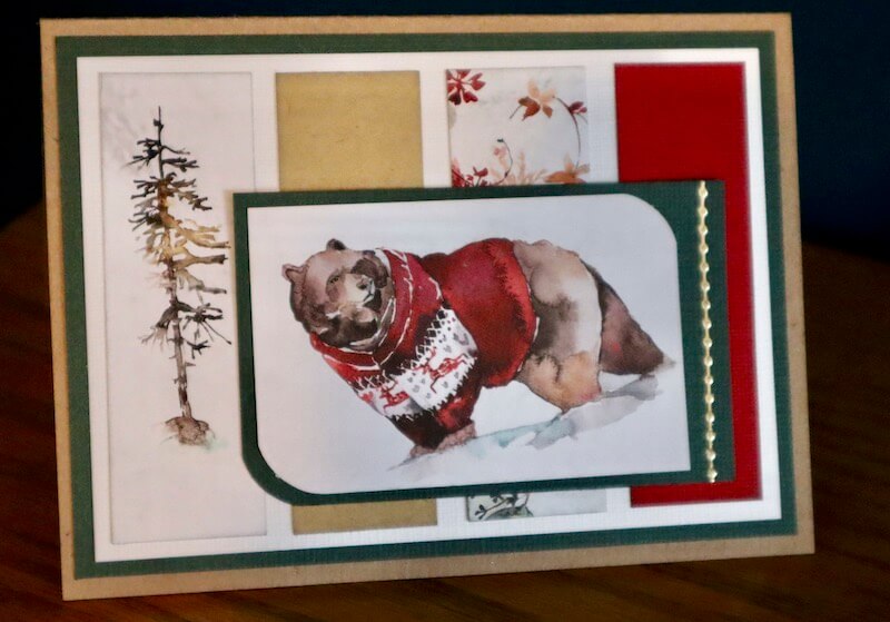 Woodland Christmas Scrappy Leftovers Card #clubscrap #scraps #cards #holiday