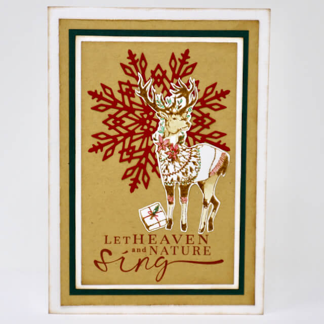 Woodland Christmas Stamps #reindeer #clubscrap #distressinks #watercolor #sizzix #holiday #cards