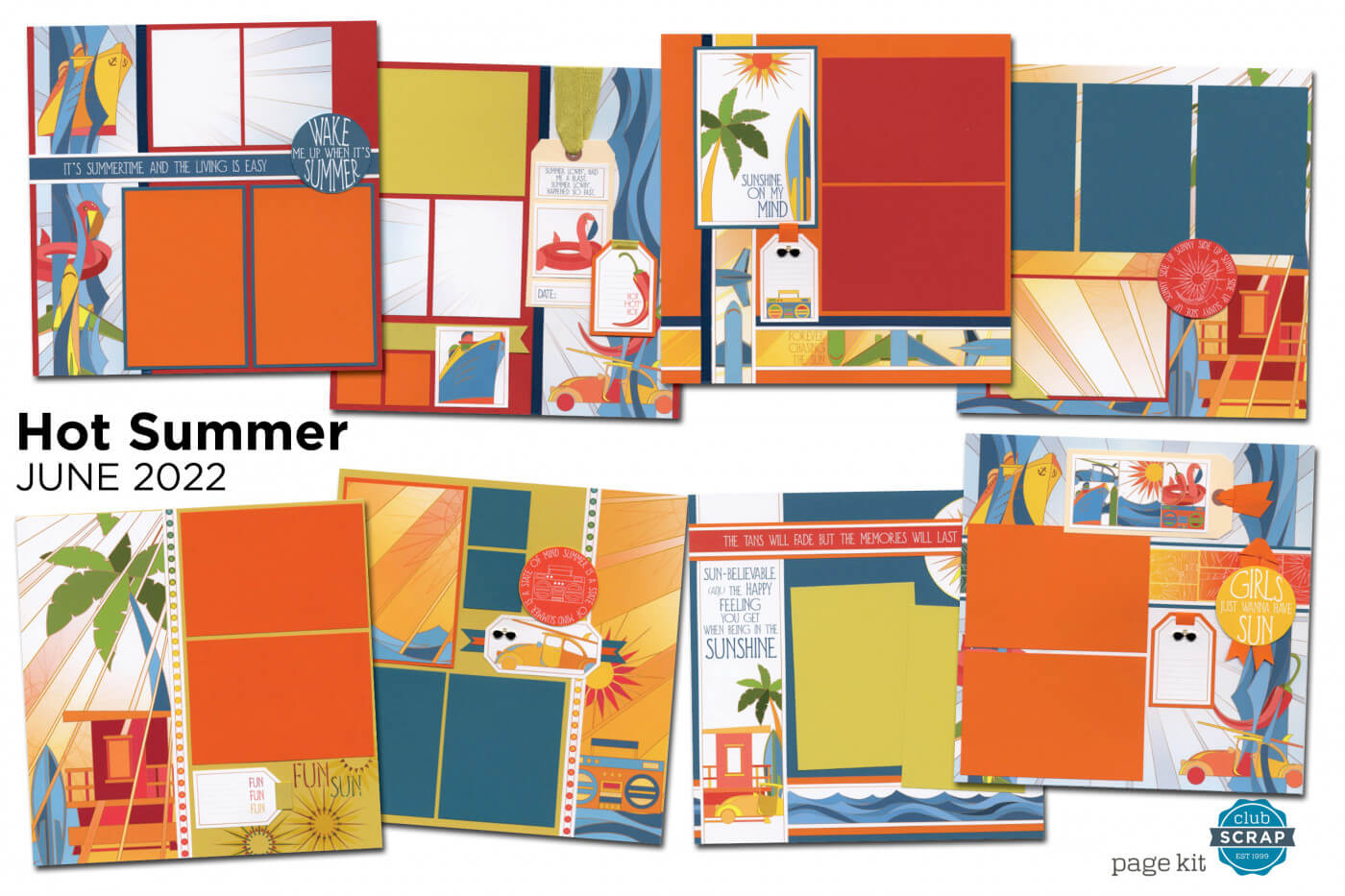 Hot Summer Page Kit by Club Scrap #clubscrap