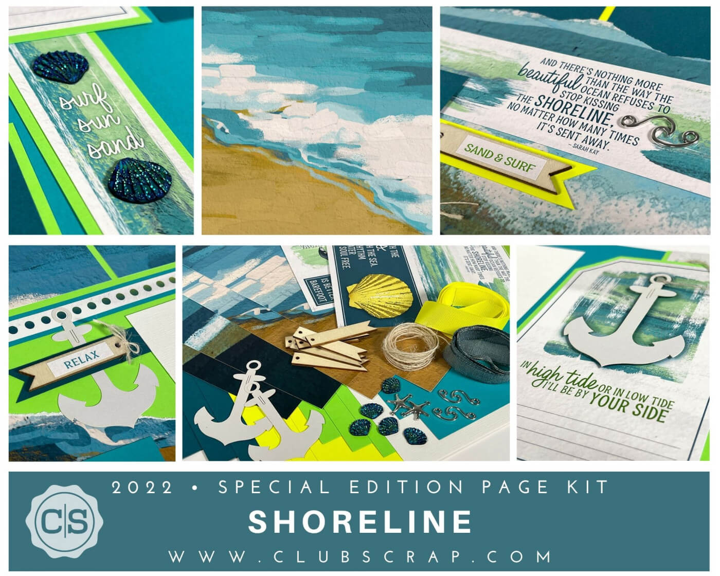 Shoreline Page Kit from Club Scrap #clubscrap