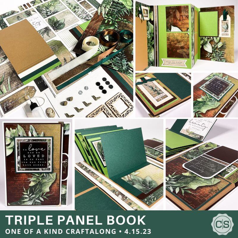 Triple Panel Craft Along Handmade Book Handmade album
