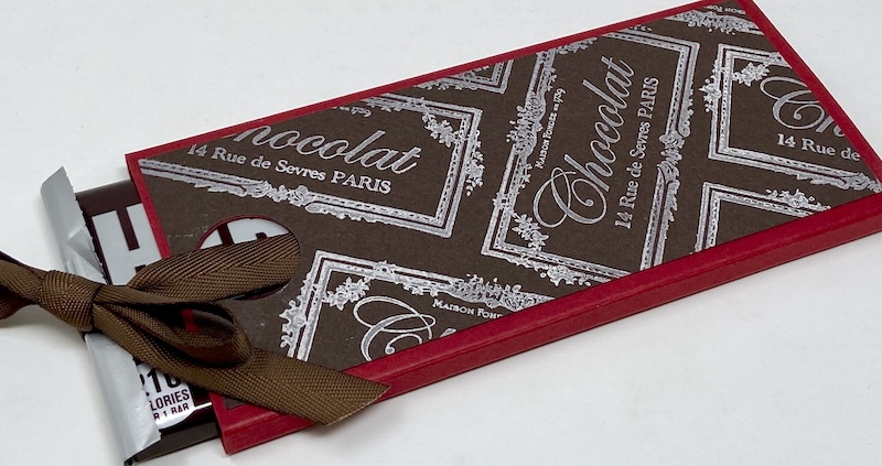 Chocolate Bar Holder #clubscrap #chocolate #stamps