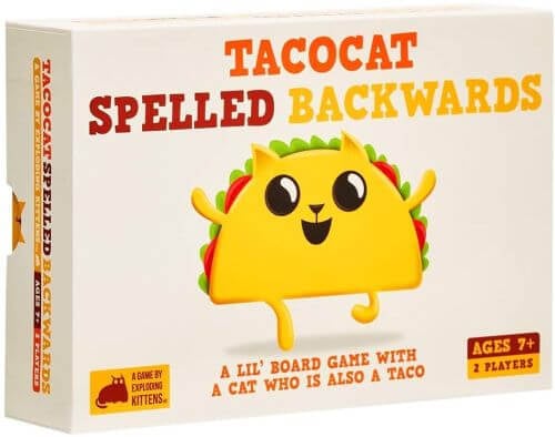 Tacocat Spelled Backwards board game