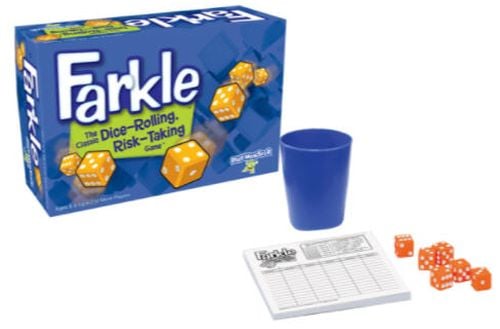 Farkle box, scorecards, and box (Favorite Dice Games)