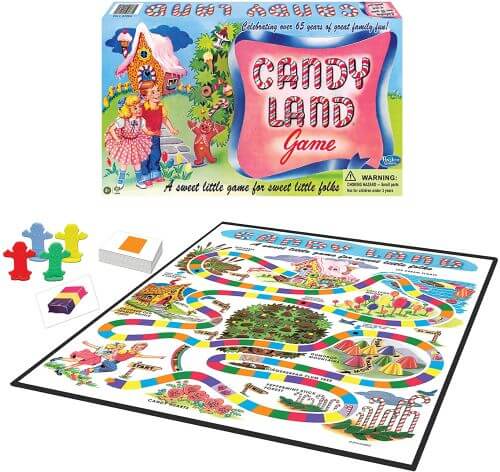 Classic Games: Candy Land board, tokens, and cards