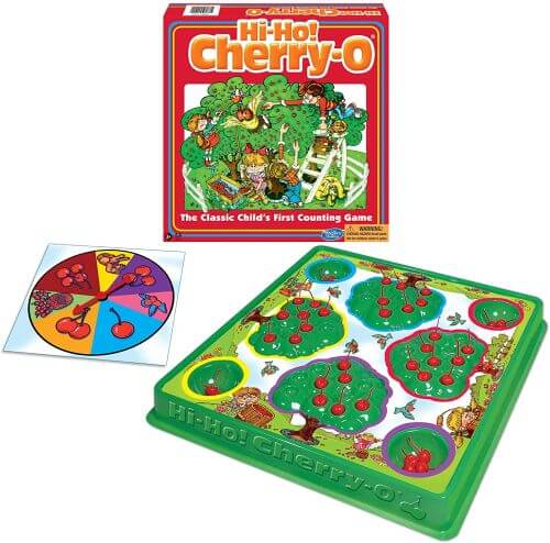 Hi-Ho! Cherry-O classic game board, spinner, and cherries
