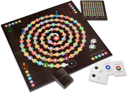 Prime Climb game board and cards