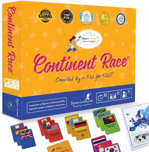 Continent Race board game
